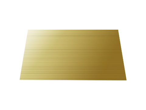 真鍮製プレート 金/ヘアライン仕上げ