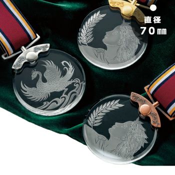 クリスタル表彰メダルJS-MY-8790
