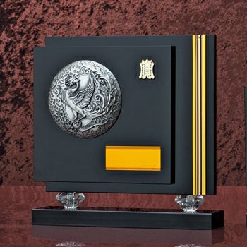 JAF FIA national competition 表彰盾 木製記念盾【表彰記念楯】 DVS5242シリーズ（サイズ：高さ150mm