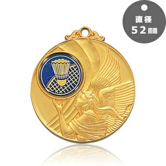 バドミントン表彰メダルJW-3RM-52-badminton