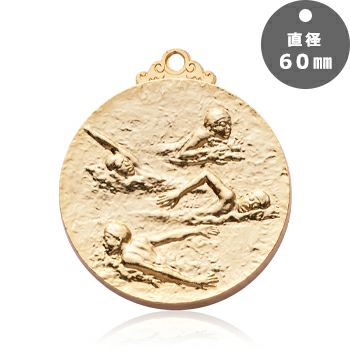 水泳表彰メダルJW-60L-swimming