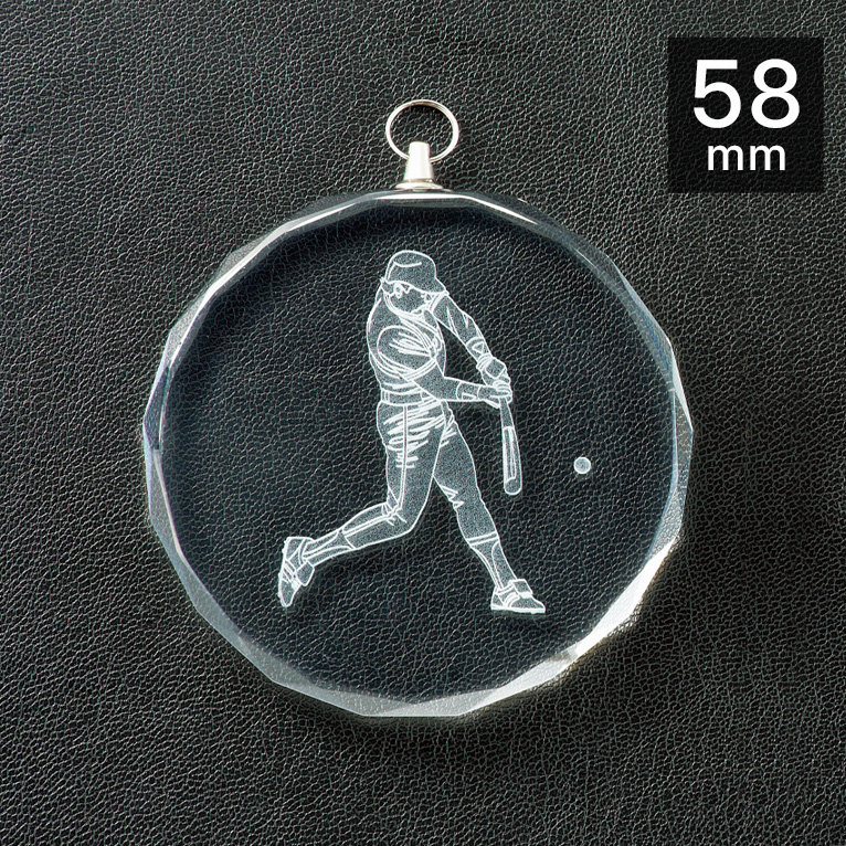 野球表彰メダルJAS-LM-crystal-B-baseball