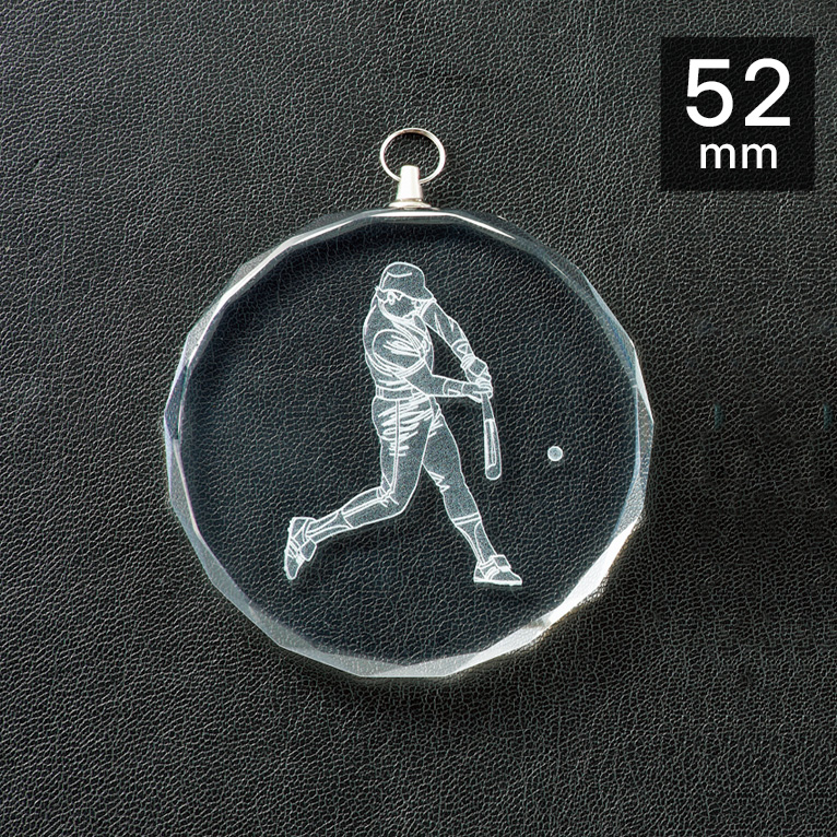 ソフトボール表彰メダルJAS-LM-crystal-C-softball
