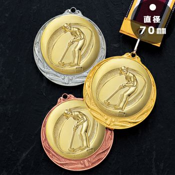 ゲートボール表彰メダルJS-MY-8995-gateball