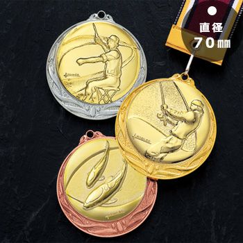 釣り表彰メダルJS-MY-8995-fishing