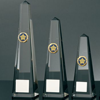 警察クリスタルトロフィーJW-RB-6064-police