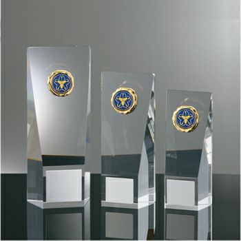 警察クリスタルトロフィーJW-RB-6065-police