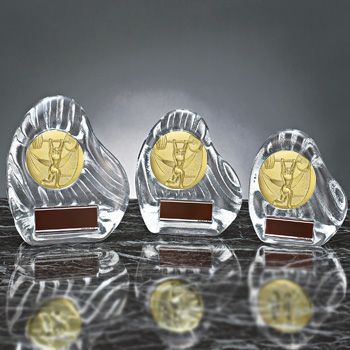 ウェイトリフティング(重量挙げ)クリスタル表彰楯JS-YCZ-4956-weightlifting