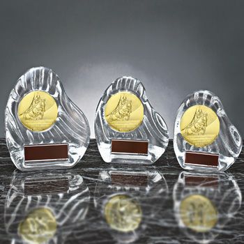 乗馬・競馬クリスタル表彰楯JS-YCZ-4956-horseriding