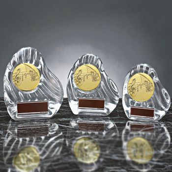 音楽クリスタル表彰楯JS-YCZ-4956-music