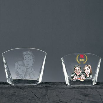 似顔絵記念品セミオーダー表彰楯JW-SHD-7073-nigaoe