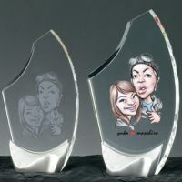 似顔絵記念品セミオーダートロフィーJW-SHD-7089-nigaoe