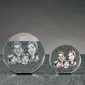 似顔絵記念品セミオーダー表彰楯JW-SHD-7107-nigaoe