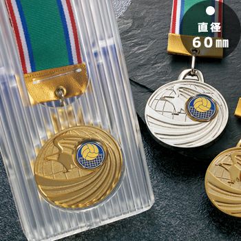 バレーボール表彰メダルJW-5RM-60-volleyball