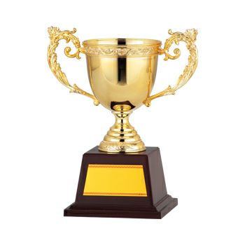最も優遇の 美しいゴールドメッキが施された金属製優勝カップ優勝カップJG 立体・オブジェ