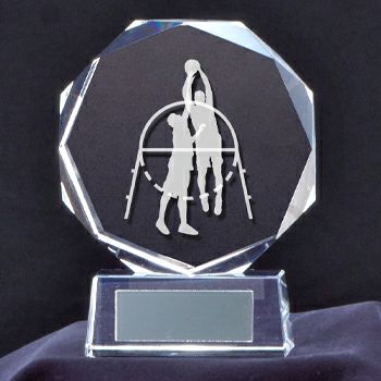バスケットボールクリスタル表彰楯JG-B-529-D