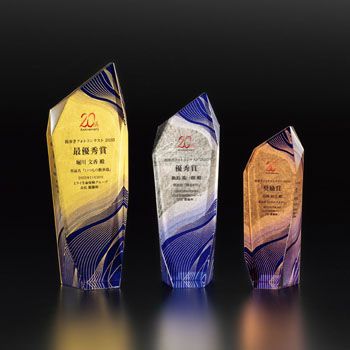 美しい蒔絵加工を施したオリジナルトロフィーセミオーダートロフィーJV